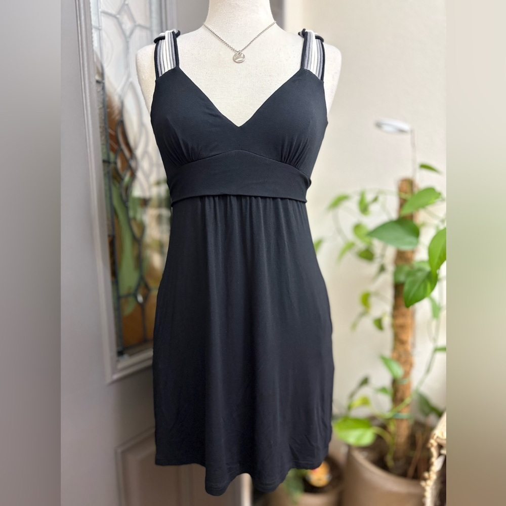 Guess Jeans Black Sleeveless Empire Tank Dress | Size L